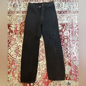 Shein high waist wide leg black jean size 4